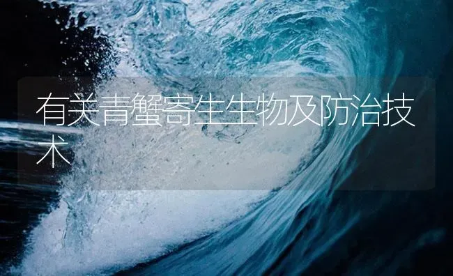 有关青蟹寄生生物及防治技术 | 海水养殖