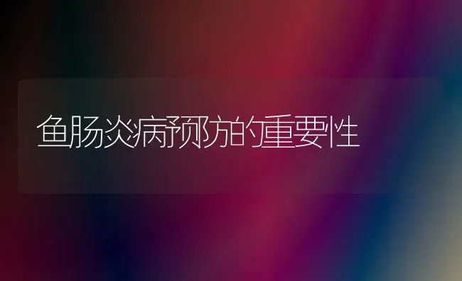 鱼肠炎病预防的重要性 | 淡水养殖