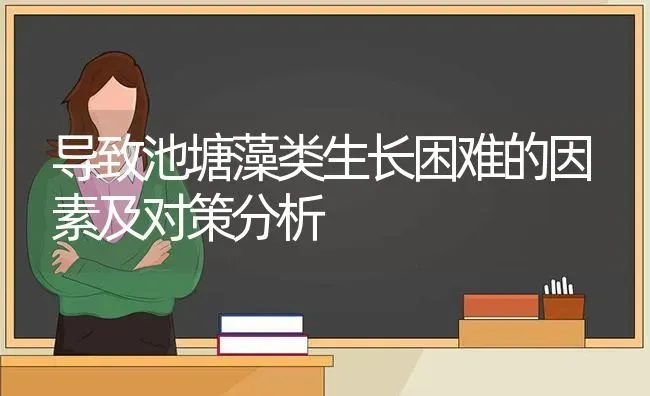 导致池塘藻类生长困难的因素及对策分析 | 动物养殖百科