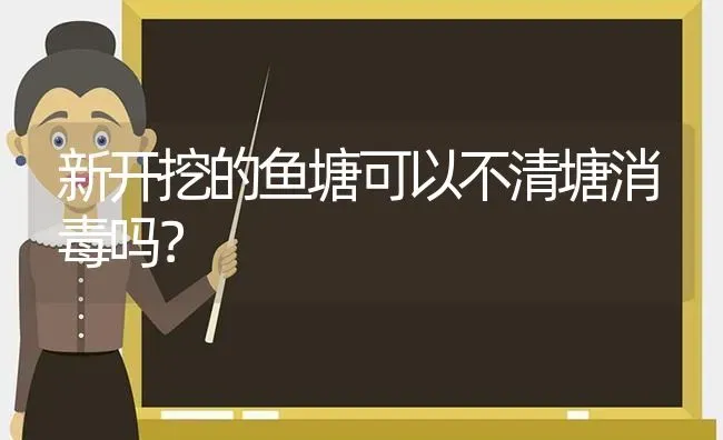 新开挖的鱼塘可以不清塘消毒吗？ | 动物养殖百科