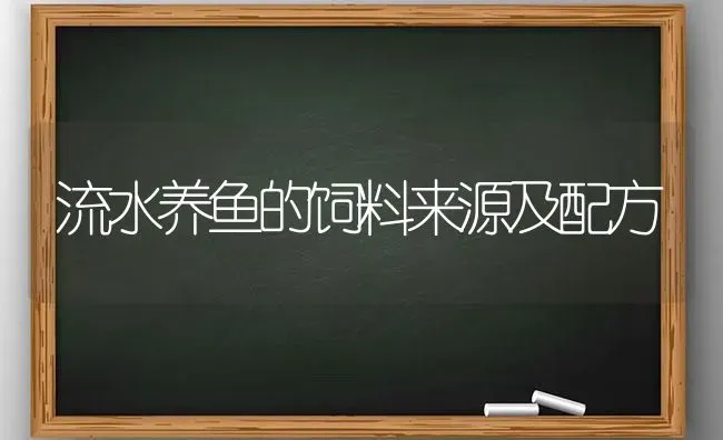 流水养鱼的饲料来源及配方 | 动物养殖百科