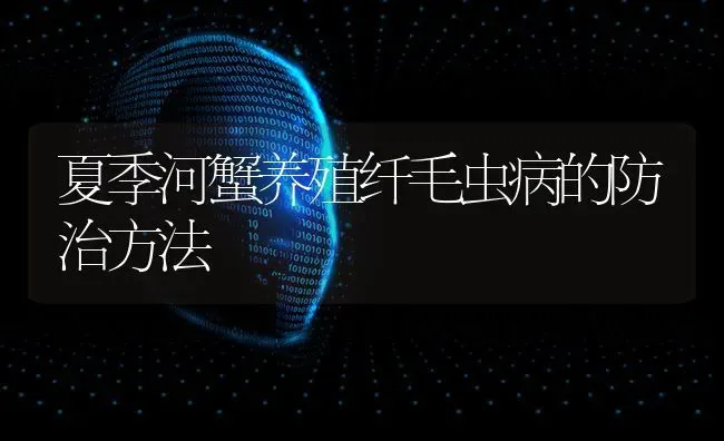 夏季河蟹养殖纤毛虫病的防治方法 | 淡水养殖