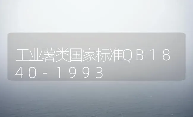 工业薯类国家标准QB1840-1993 | 动物养殖饲料