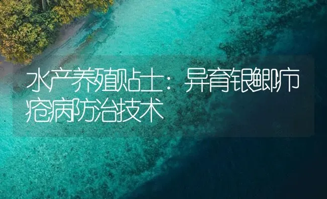 水产养殖贴士：异育银鲫疖疮病防治技术 | 养殖病虫害防治