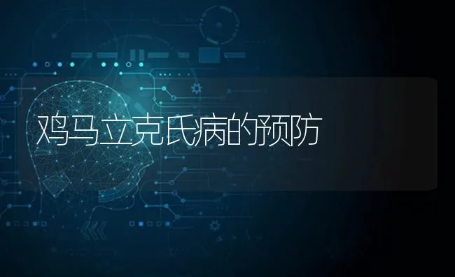 鸡马立克氏病的预防 | 家禽养殖