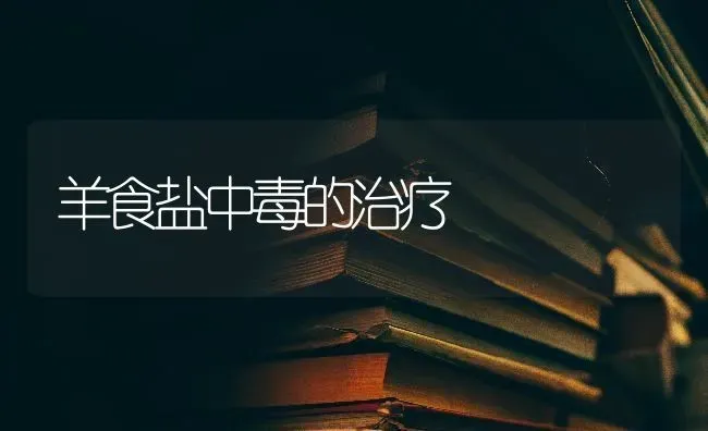 羊食盐中毒的治疗 | 家畜养殖
