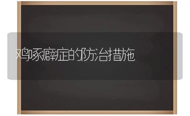 鸡啄癖症的防治措施 | 家禽养殖
