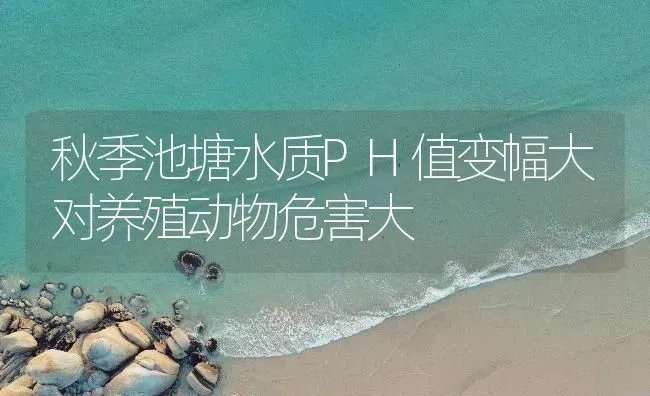 秋季池塘水质PH值变幅大对养殖动物危害大 | 动物养殖百科