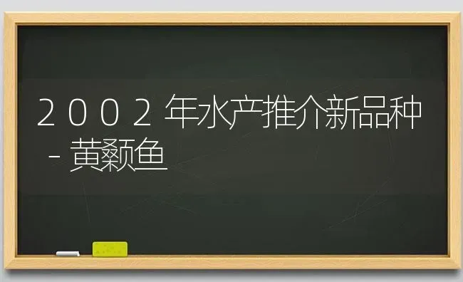 2002年水产推介新品种－黄颡鱼 | 淡水养殖