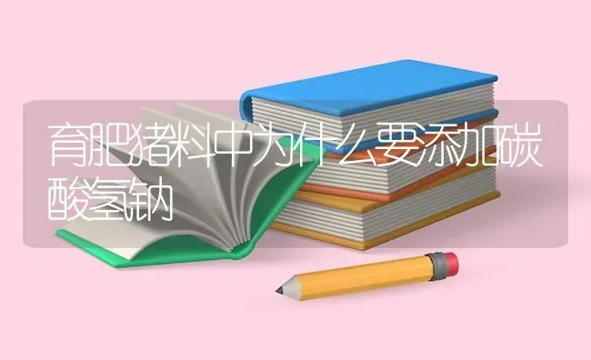 育肥猪料中为什么要添加碳酸氢钠 | 家畜养殖