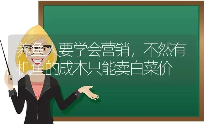 养鱼人要学会营销，不然有机鱼的成本只能卖白菜价 | 动物养殖百科