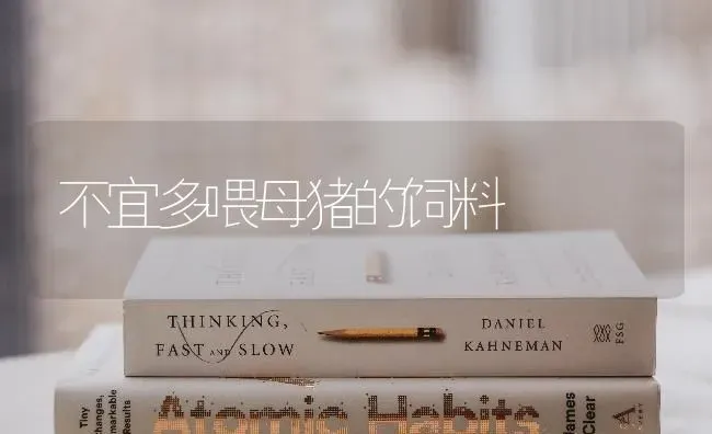 不宜多喂母猪的饲料 | 家畜养殖