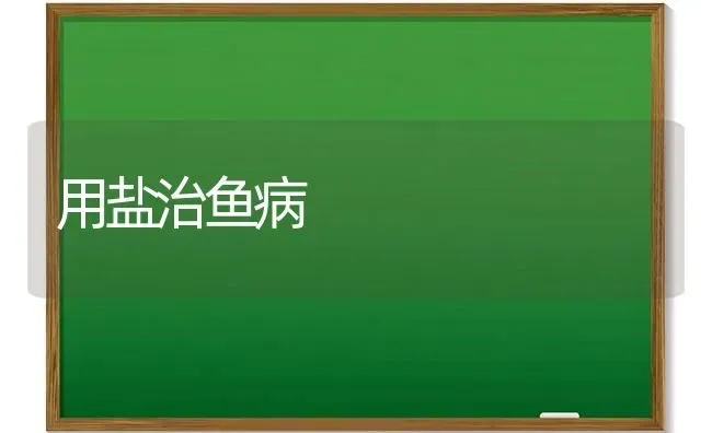 用盐治鱼病 | 淡水养殖