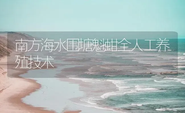 南方海水围塘魁蚶全人工养殖技术 | 海水养殖