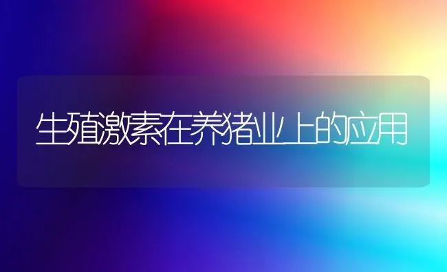 生殖激素在养猪业上的应用 | 家畜养殖