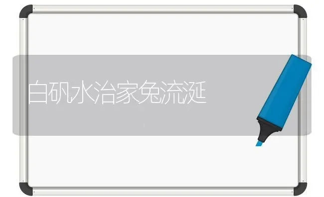 白矾水治家兔流涎 | 家畜养殖
