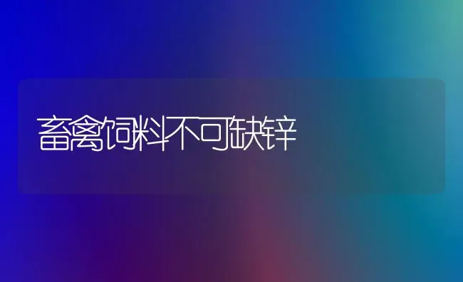 畜禽饲料不可缺锌 | 动物养殖饲料