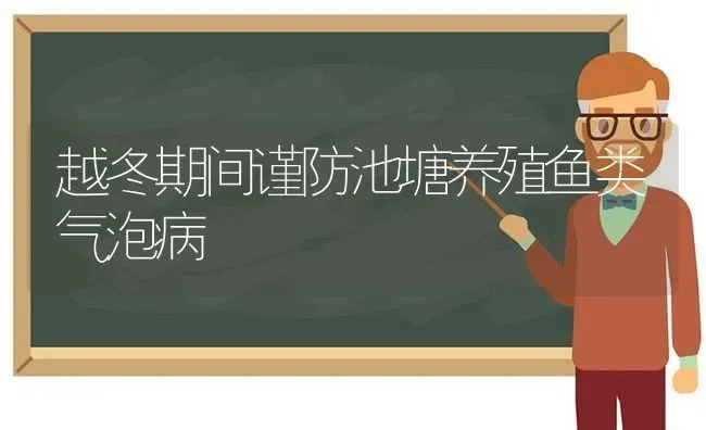 越冬期间谨防池塘养殖鱼类气泡病 | 动物养殖百科