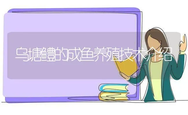 乌塘鳢的成鱼养殖技术介绍 | 动物养殖百科