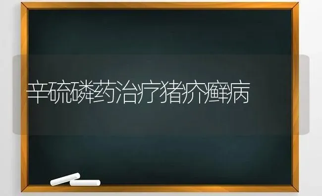 辛硫磷药治疗猪疥癣病 | 养殖病虫害防治