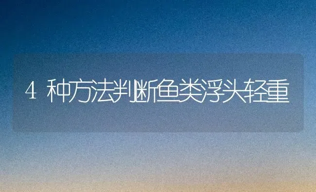 4种方法判断鱼类浮头轻重 | 淡水养殖