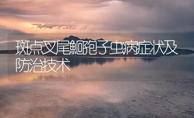 斑点叉尾鮰孢子虫病症状及防治技术 | 养殖病虫害防治