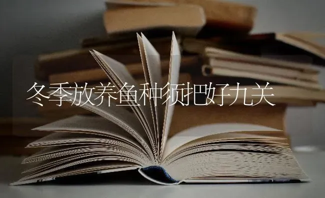 冬季放养鱼种须把好九关 | 淡水养殖