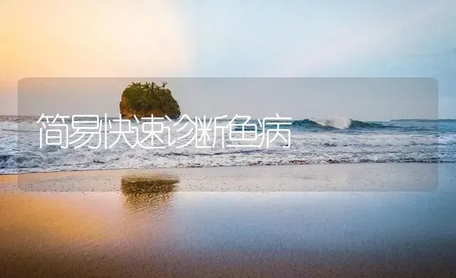 简易快速诊断鱼病 | 养殖病虫害防治