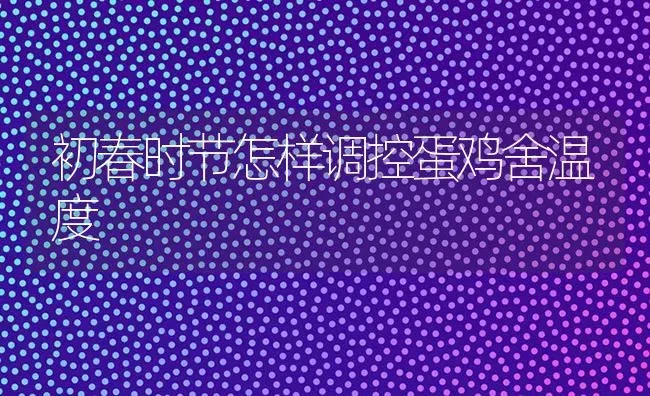 初春时节怎样调控蛋鸡舍温度 | 家禽养殖