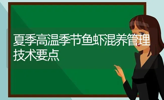 夏季高温季节鱼虾混养管理技术要点 | 动物养殖百科