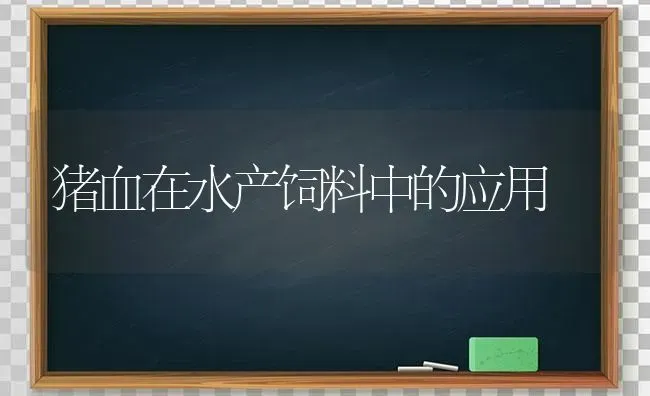 猪血在水产饲料中的应用 | 家畜养殖