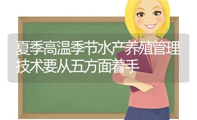 夏季高温季节水产养殖管理技术要从五方面着手 | 动物养殖百科