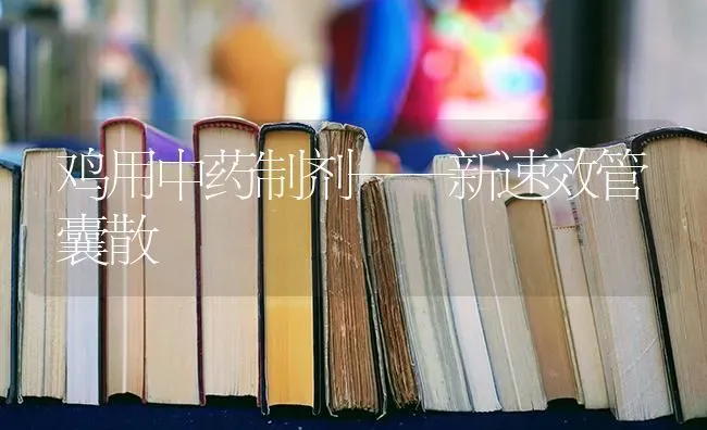 鸡用中药制剂——新速效管囊散 | 养殖病虫害防治