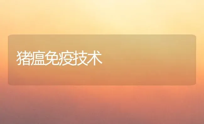 猪瘟免疫技术 | 家畜养殖