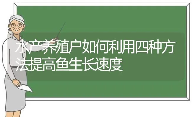 水产养殖户如何利用四种方法提高鱼生长速度 | 动物养殖百科