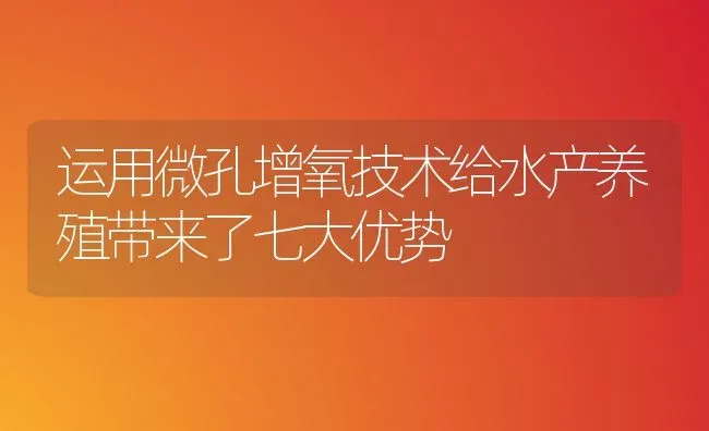 运用微孔增氧技术给水产养殖带来了七大优势 | 动物养殖百科