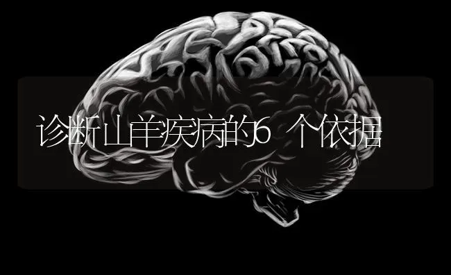 诊断山羊疾病的6个依据 | 家畜养殖