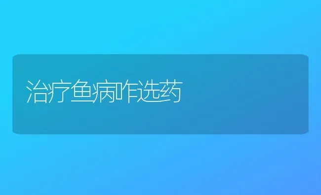 治疗鱼病咋选药 | 养殖病虫害防治