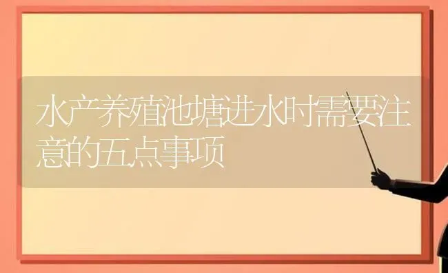 水产养殖池塘进水时需要注意的五点事项 | 动物养殖百科