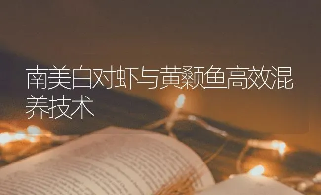 南美白对虾与黄颡鱼高效混养技术 | 淡水养殖