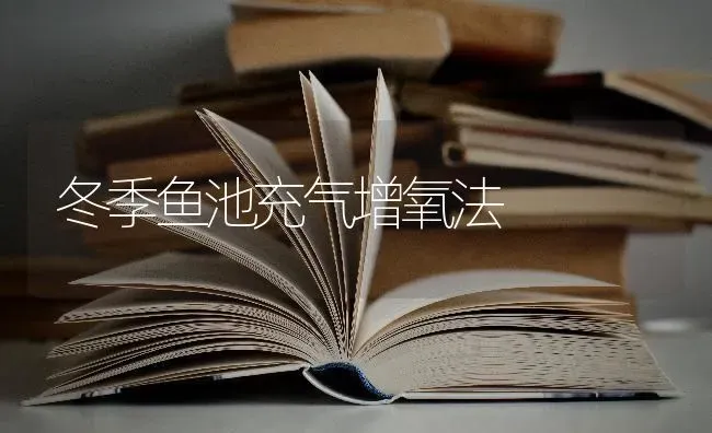 冬季鱼池充气增氧法 | 淡水养殖