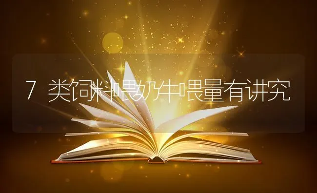 7类饲料喂奶牛喂量有讲究 | 动物养殖饲料