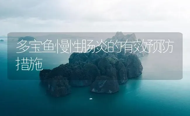 多宝鱼慢性肠炎的有效预防措施 | 海水养殖