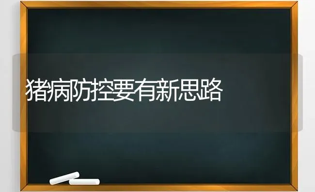 猪病防控要有新思路 | 家畜养殖