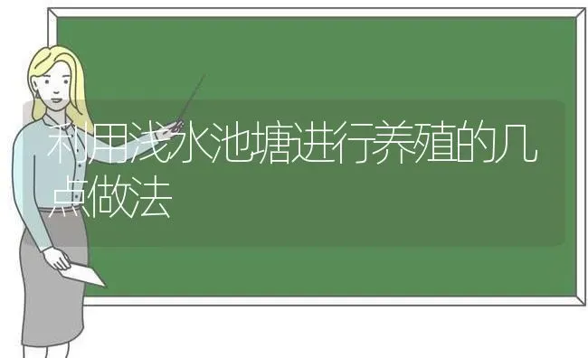 利用浅水池塘进行养殖的几点做法 | 动物养殖百科