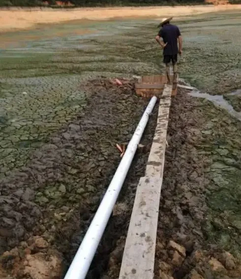 水产养殖户如何在深水塘中修建底排污