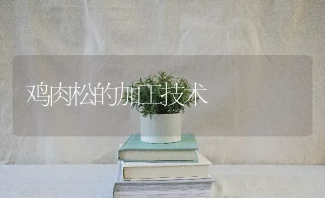 鸡肉松的加工技术 | 家禽养殖
