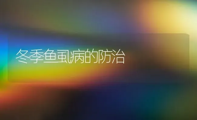 冬季鱼虱病的防治 | 淡水养殖