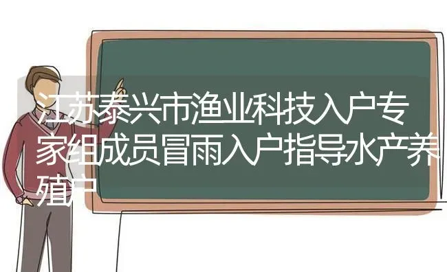 江苏泰兴市渔业科技入户专家组成员冒雨入户指导水产养殖户 | 动物养殖百科