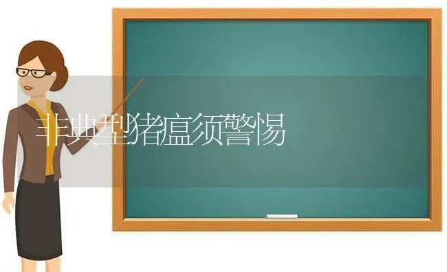 非典型猪瘟须警惕 | 家畜养殖